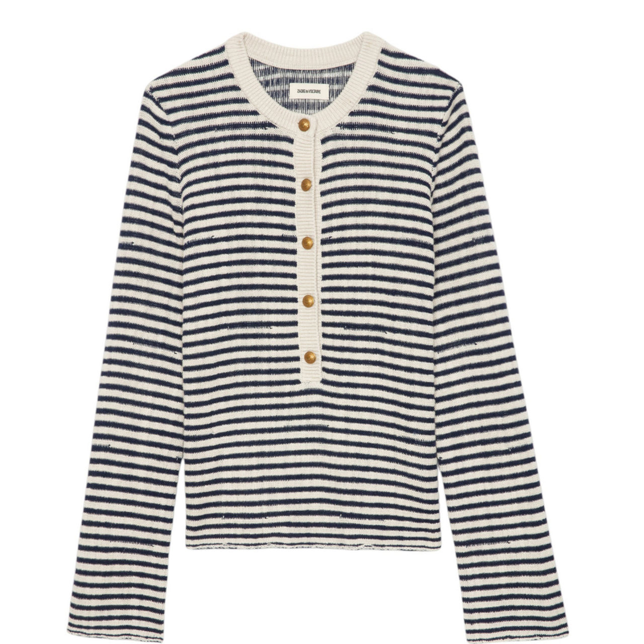 Mandala Striped Long-Sleeved Top