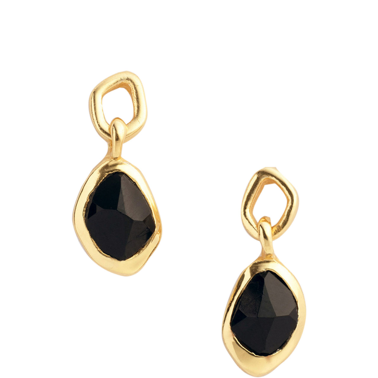Dapple Black Onyx Stud Earrings