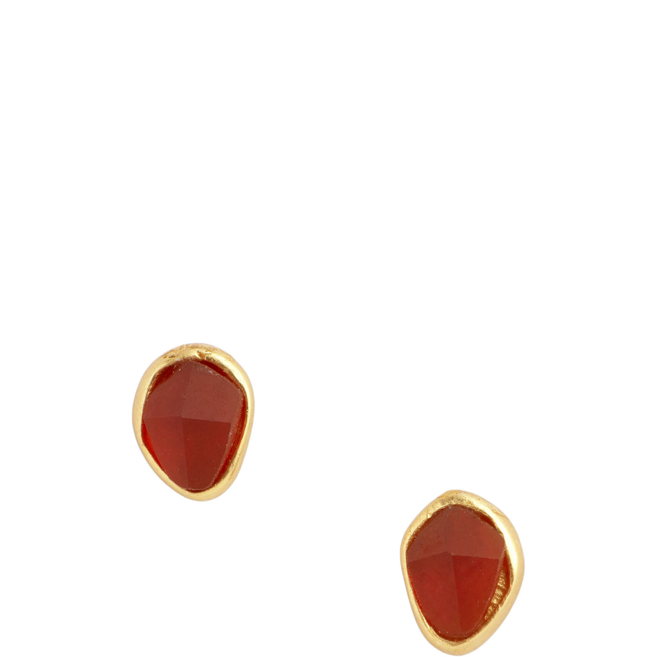 Garnet Stepping Stone Stud Earrings