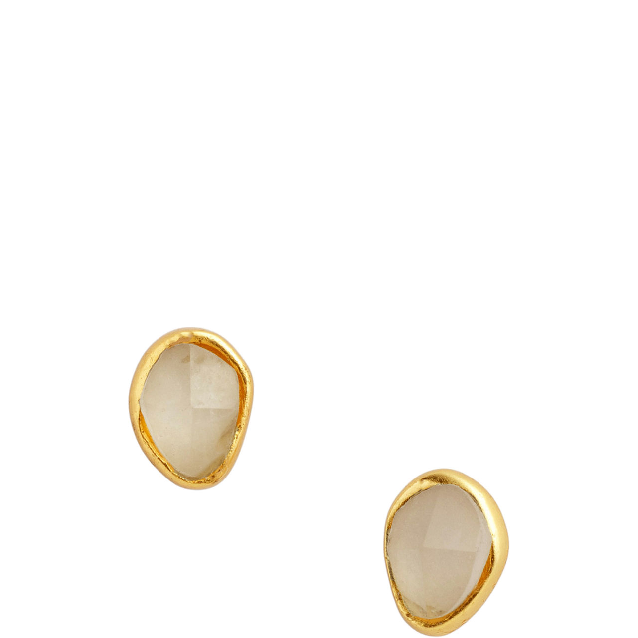 Moonstone Stepping Stone Stud Earrings