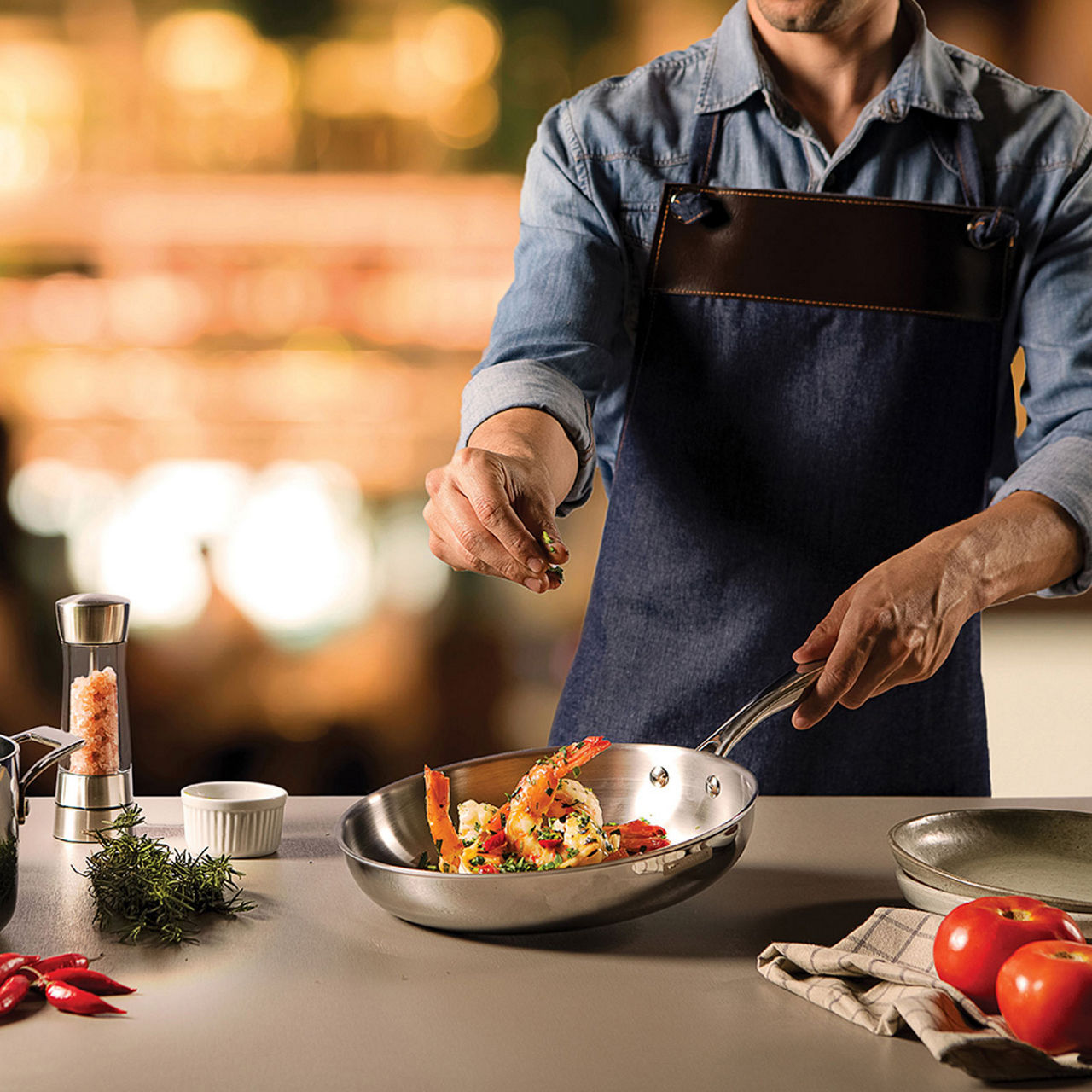 3-Ply Stainless Steel Frying Pan 30cm