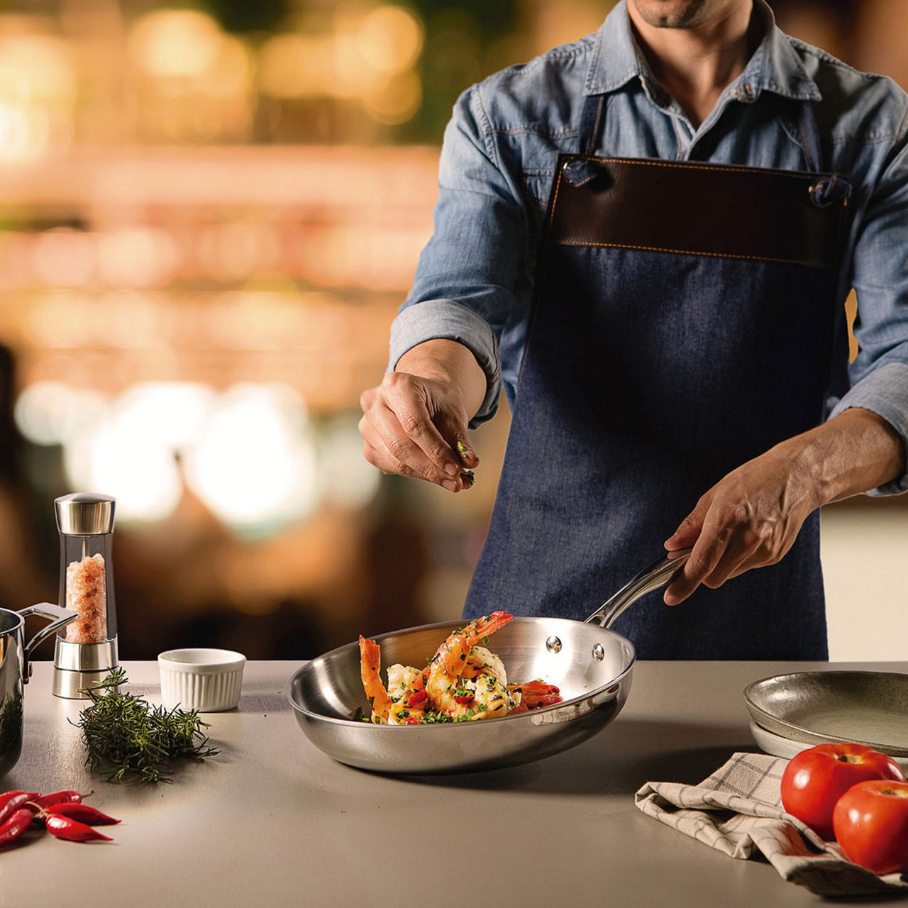 3-Ply Stainless Steel Frying Pan 20cm