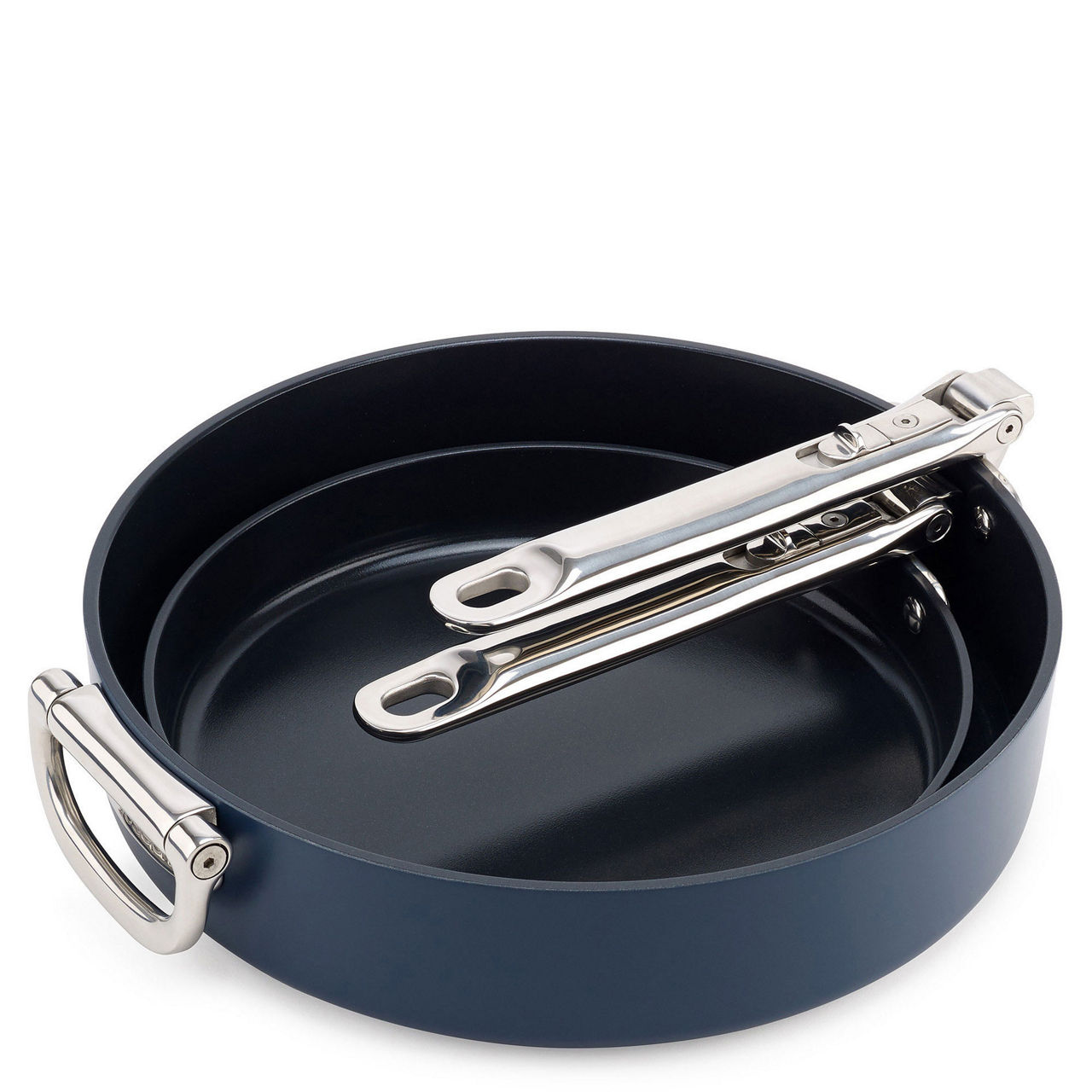 Space Folding Handle 2-Piece Frying Pan Set
