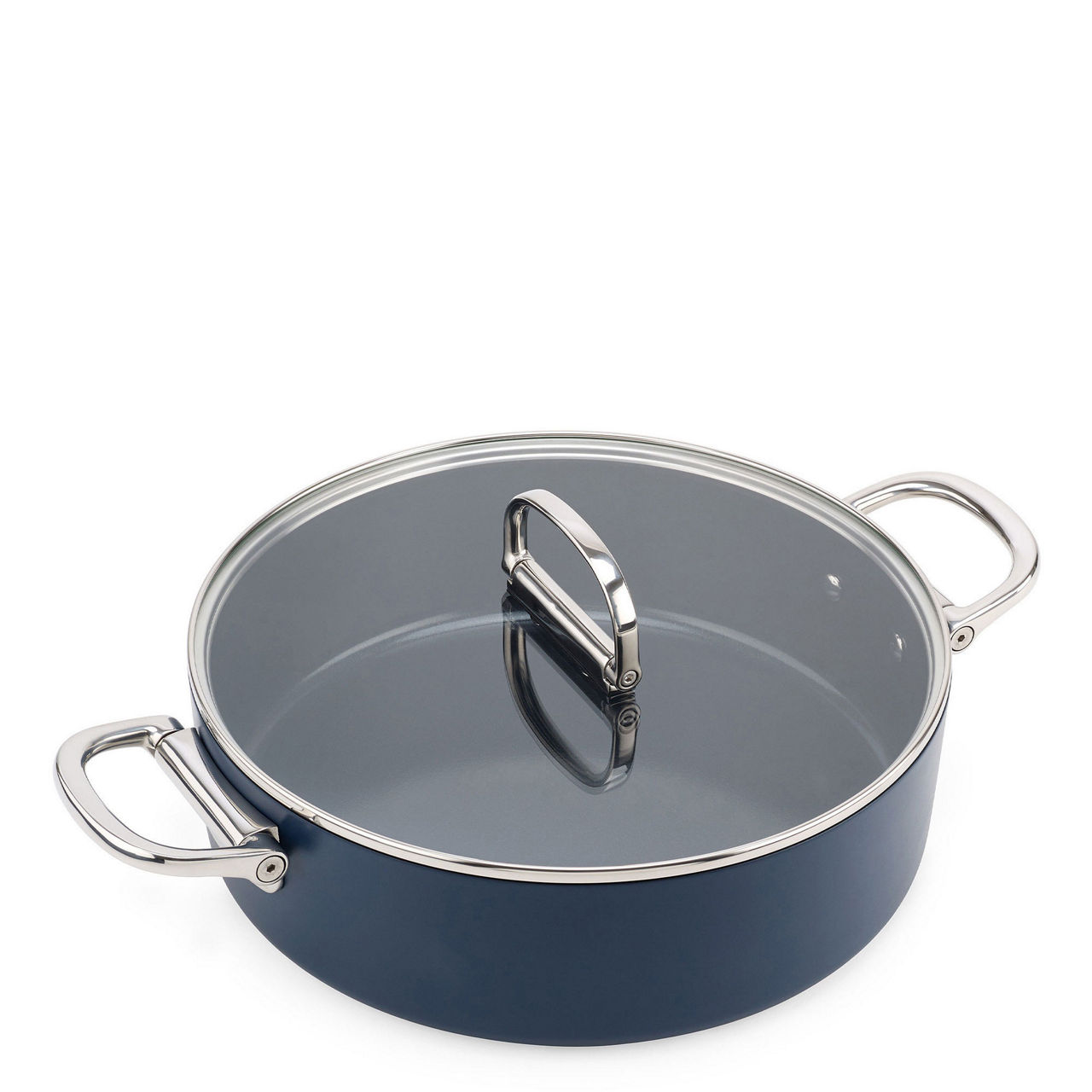 Space Folding Handle Shallow Casserole Pan 28cm