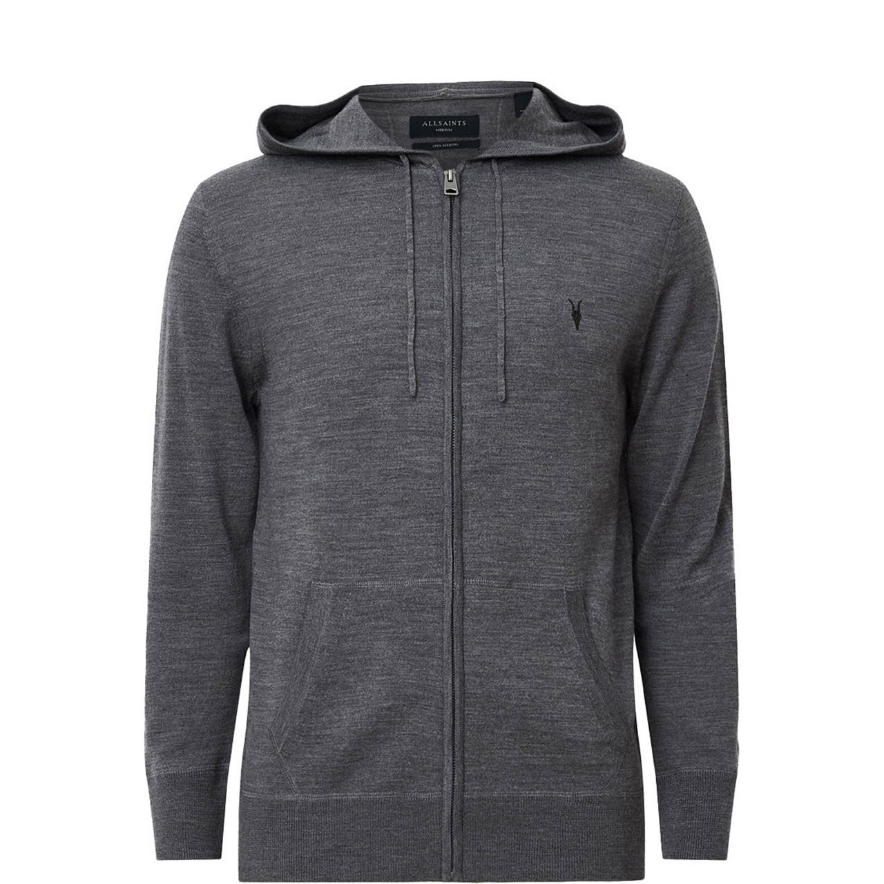 Mode Merino Wool Zipped Logo Hoodie
