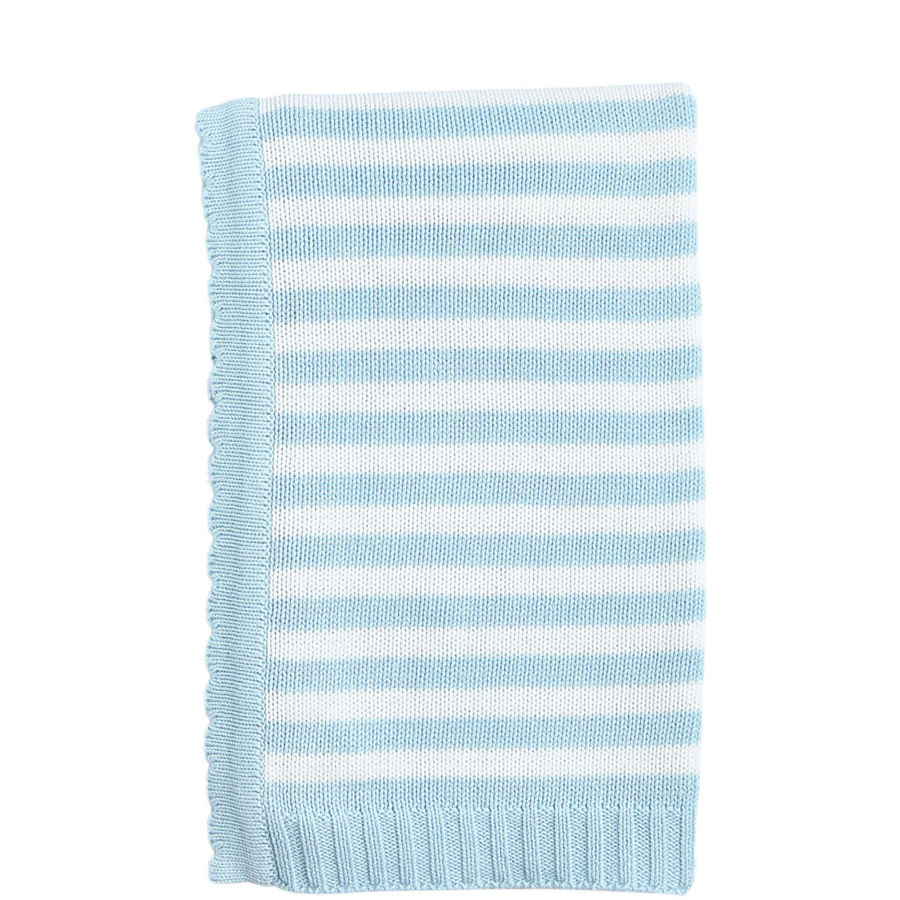 Blue Stripe Cotton Baby Blanket