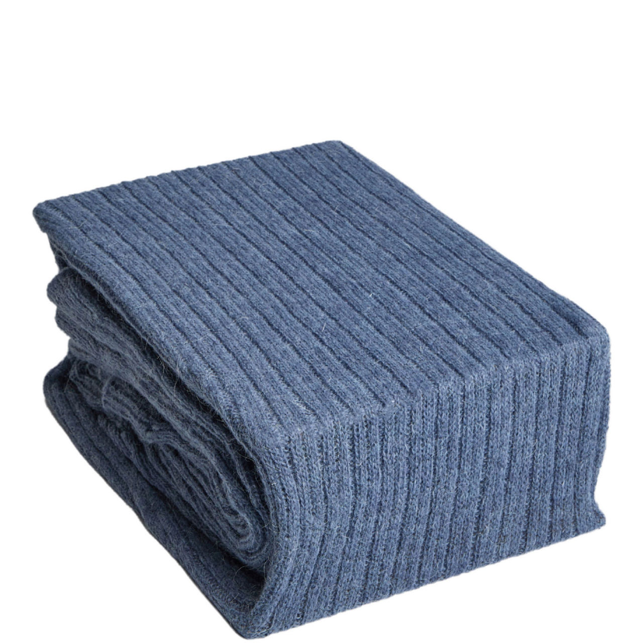 Denim Knitted Ribbed Bed Blanket