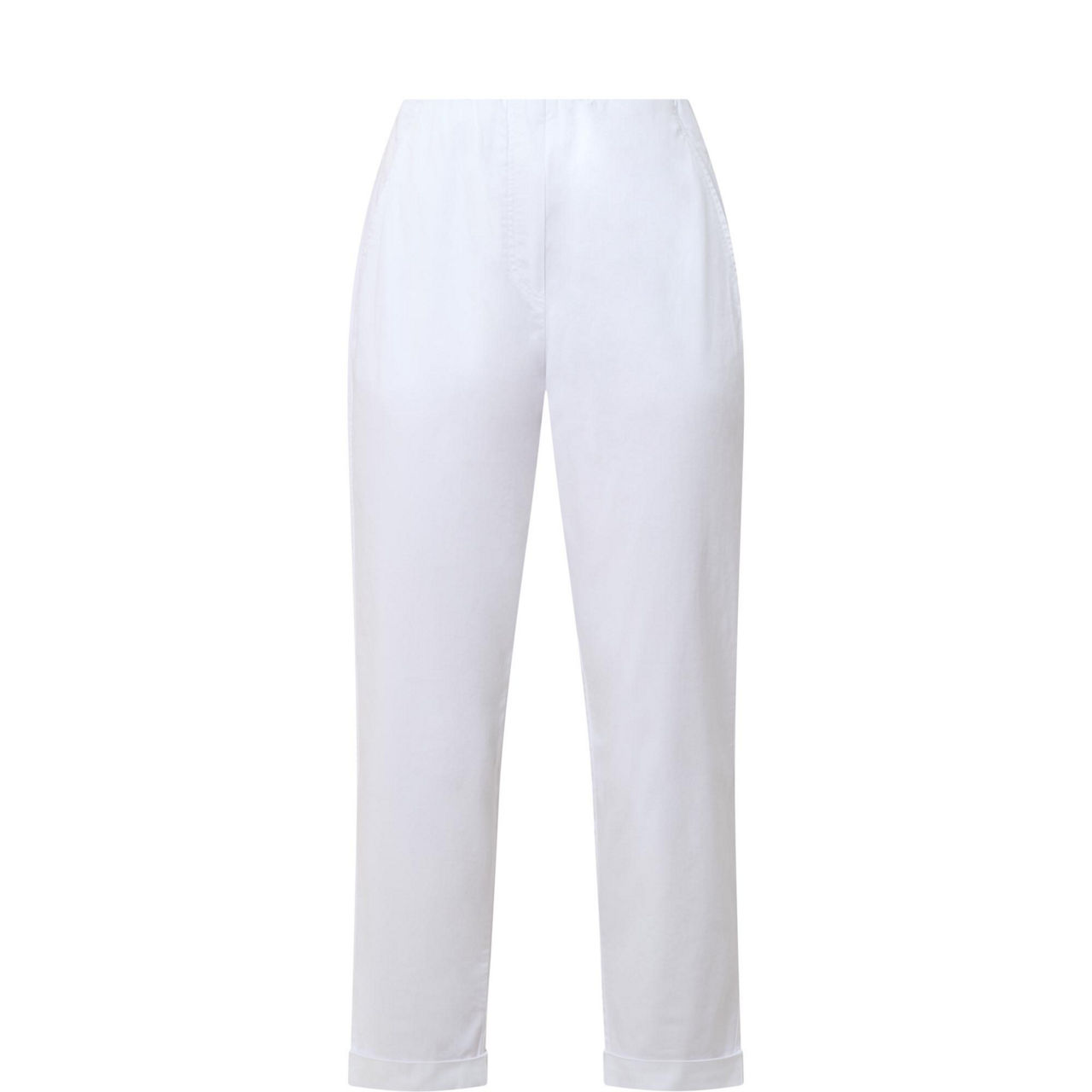 Cropped Slim-Leg Trousers
