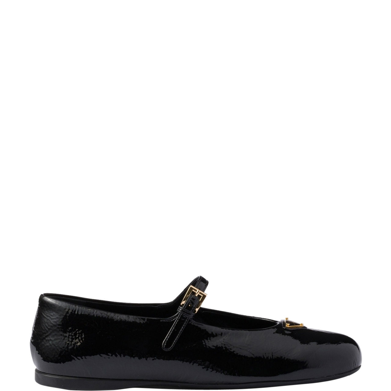 Patent Leather Logo Ballerina Flats