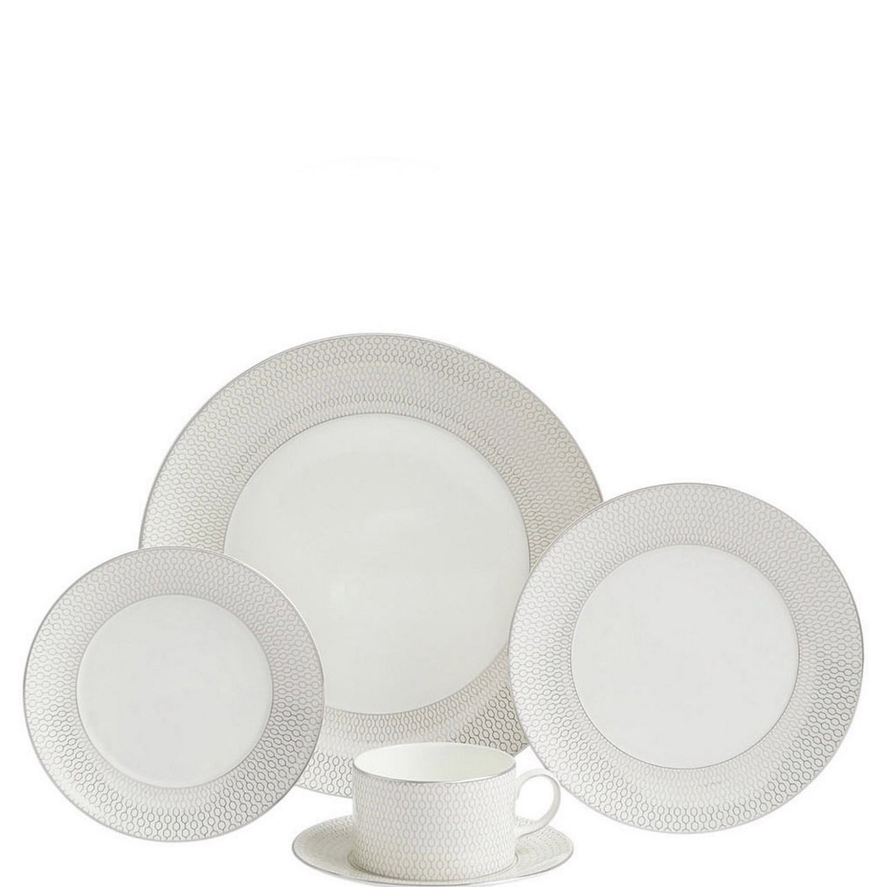 Gio Platinum 5-Piece Dinnerware Set