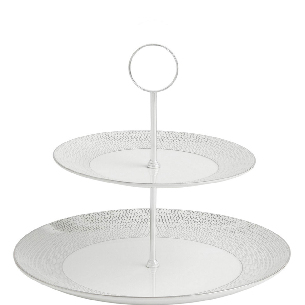 Gio Platinum Two-Tier Cake Stand