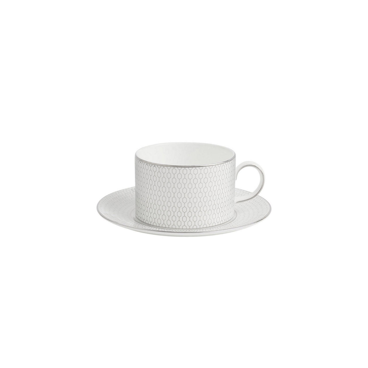 Gio Platinum Teacup & Saucer Two-Piece Set Gio Platinum Teacup & Saucer Two-Piece Set