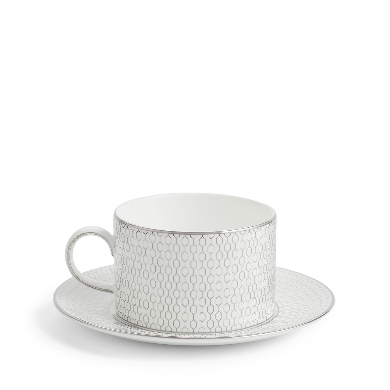 Gio Platinum Teacup & Saucer Two-Piece Set Gio Platinum Teacup & Saucer Two-Piece Set