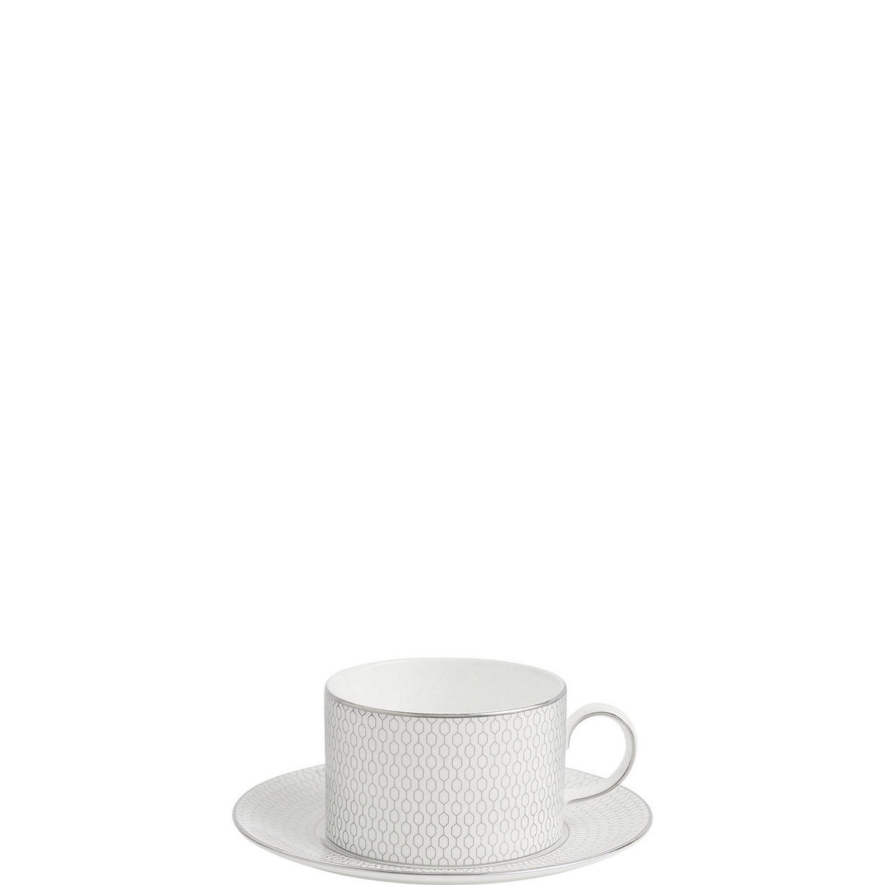 Gio Platinum Teacup & Saucer Two-Piece Set