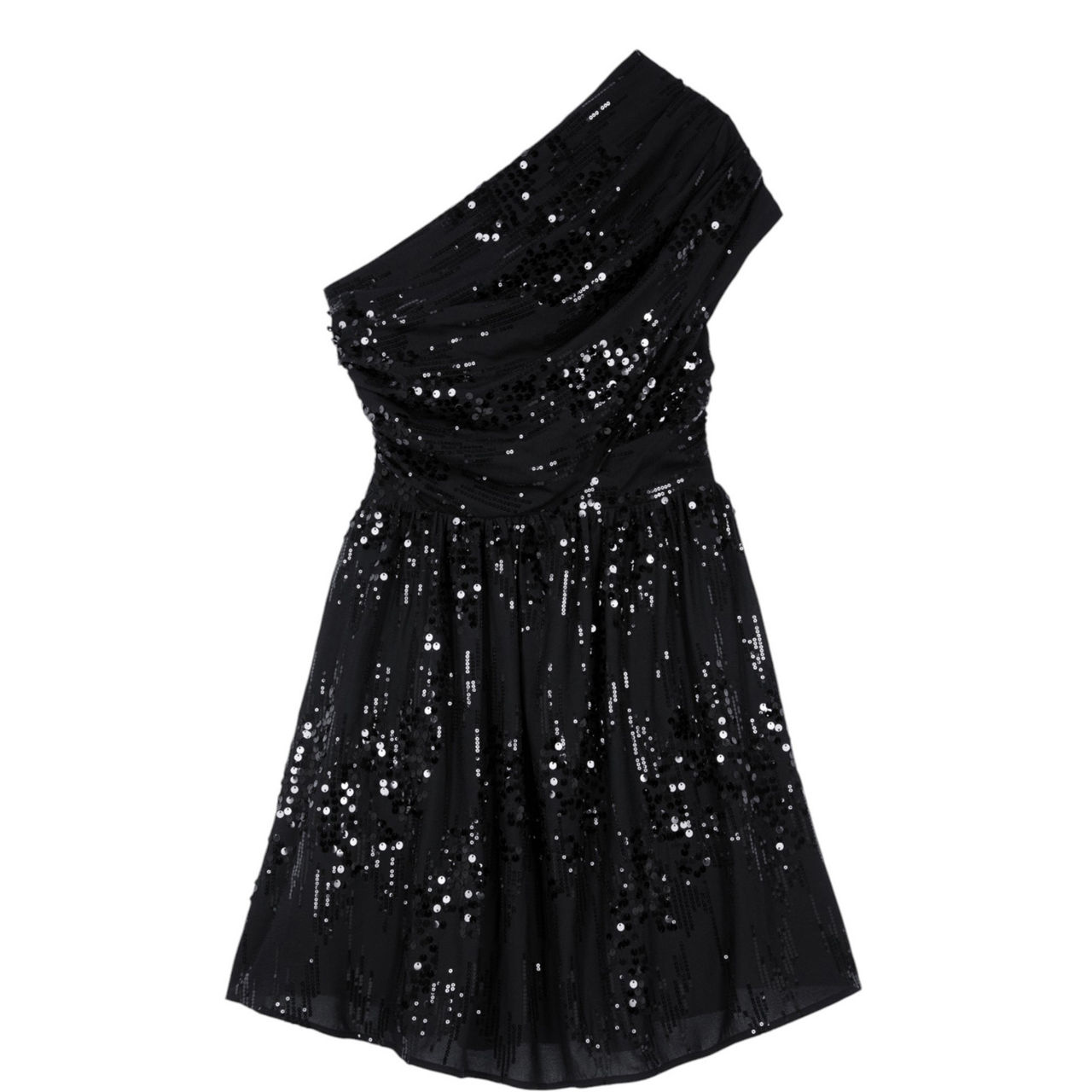 Sequin One-Shoulder Mini Dress