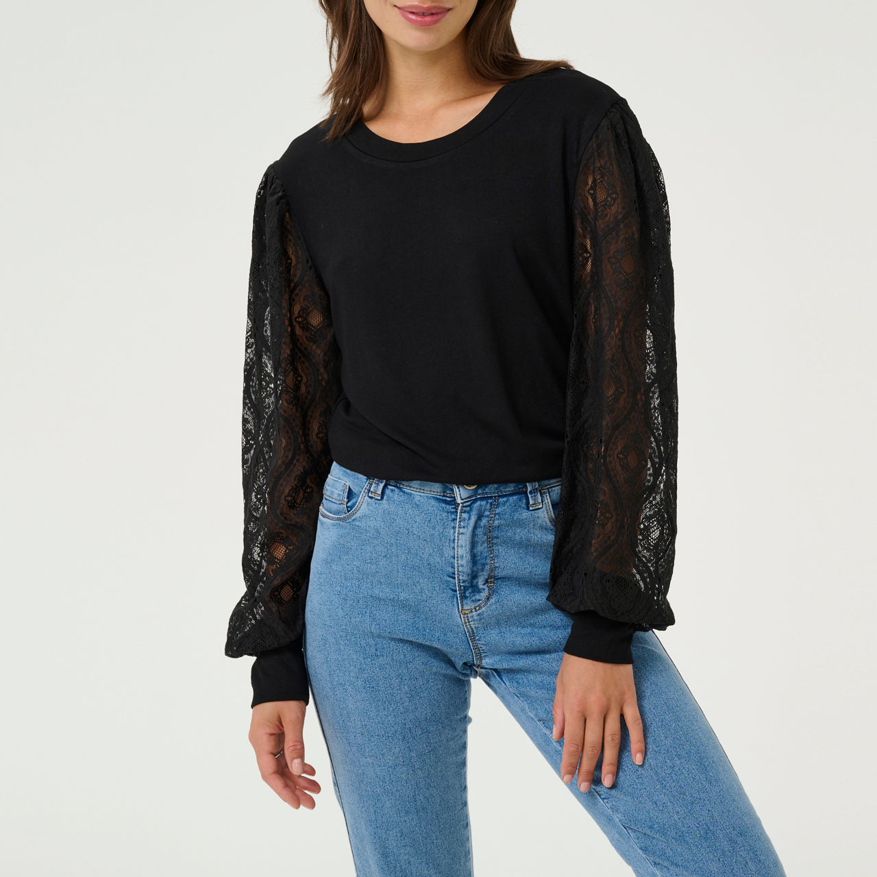 Nima Lace Jersey Blouse Nima Lace Jersey Blouse