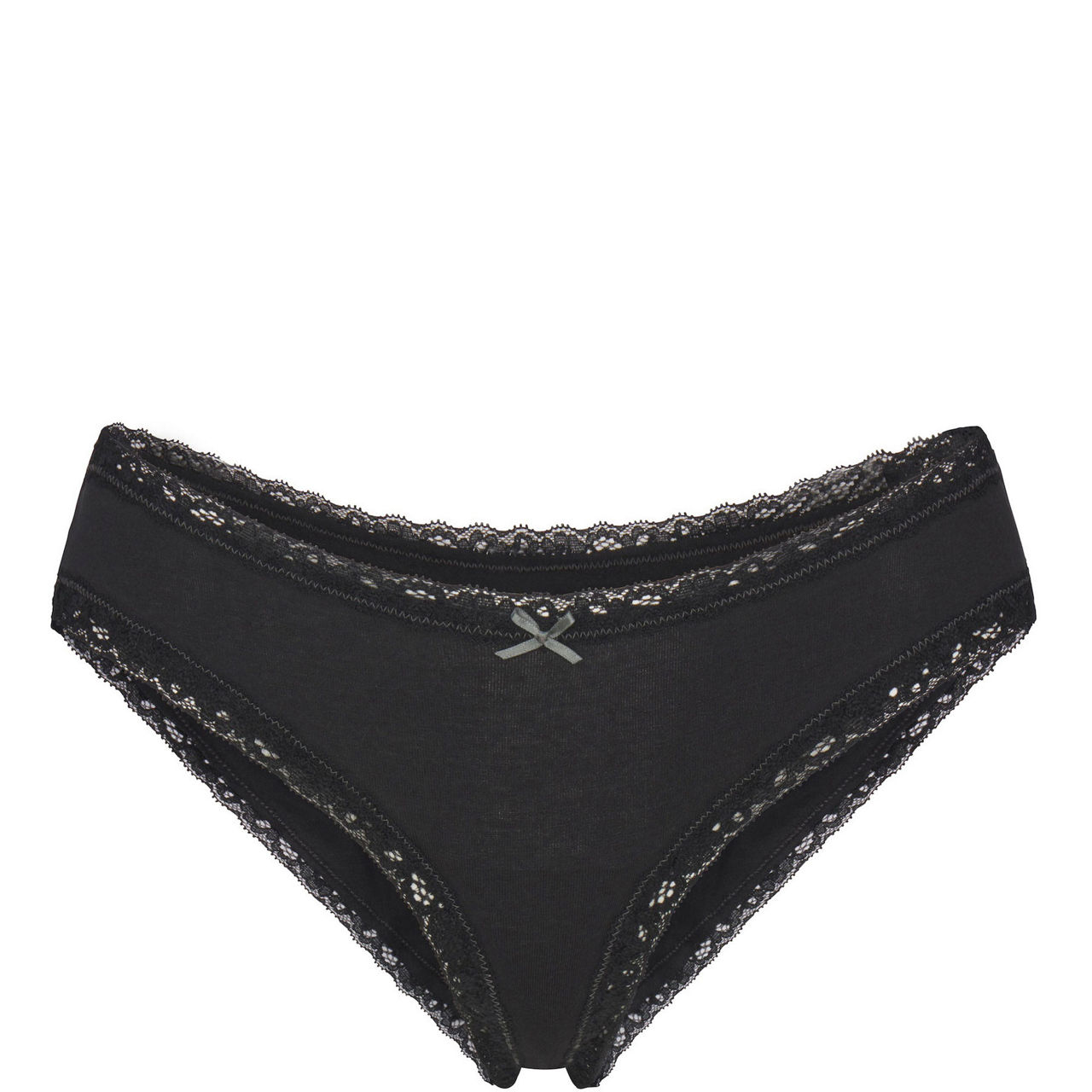 Lace Trim Brief Soot Tonal
