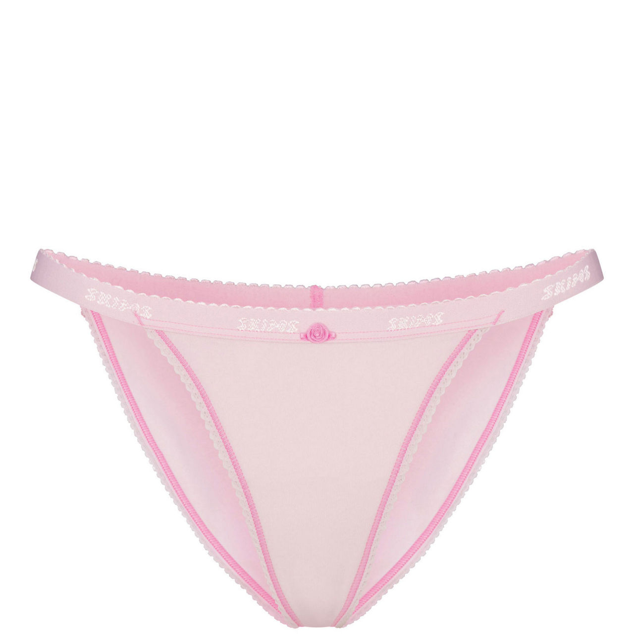 Picot Logo String Bikini Brief Cherry Blossom Tonal