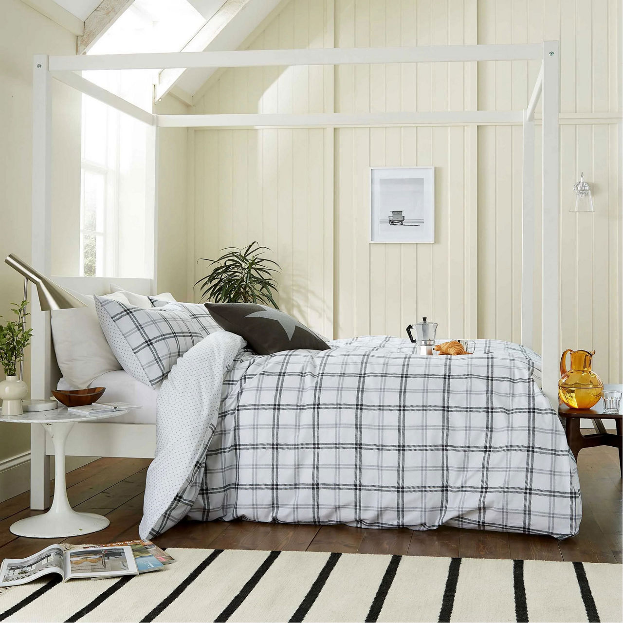 Beach Duvet Set Grey