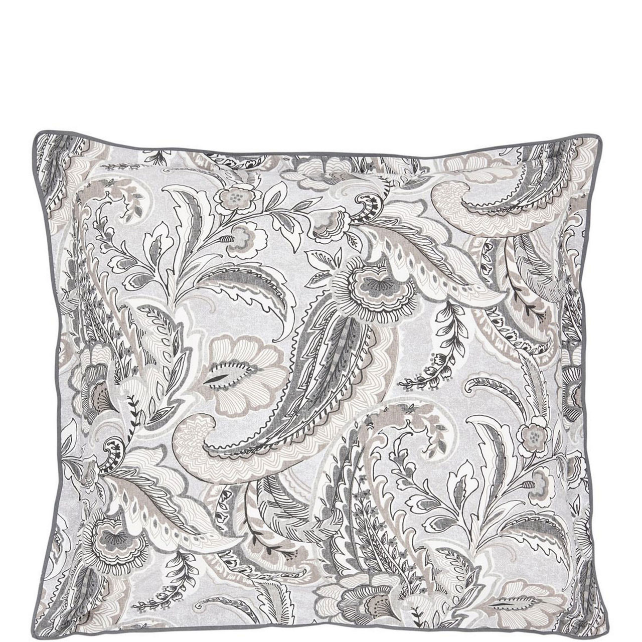 Kotana Square Pillowcase Pair Charcoal/Silver