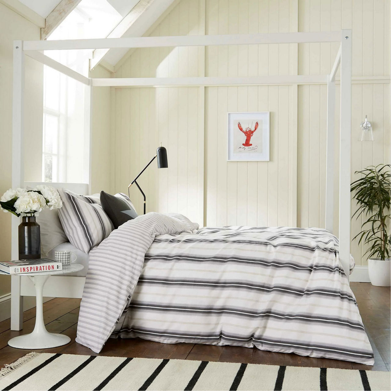 Coopers Duvet Set Grey/Linen