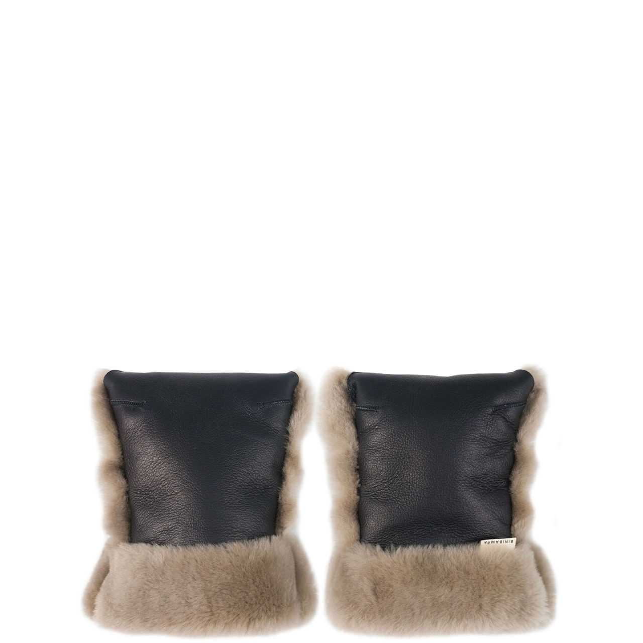 Coated Buggy Mittens Noir & Toast
