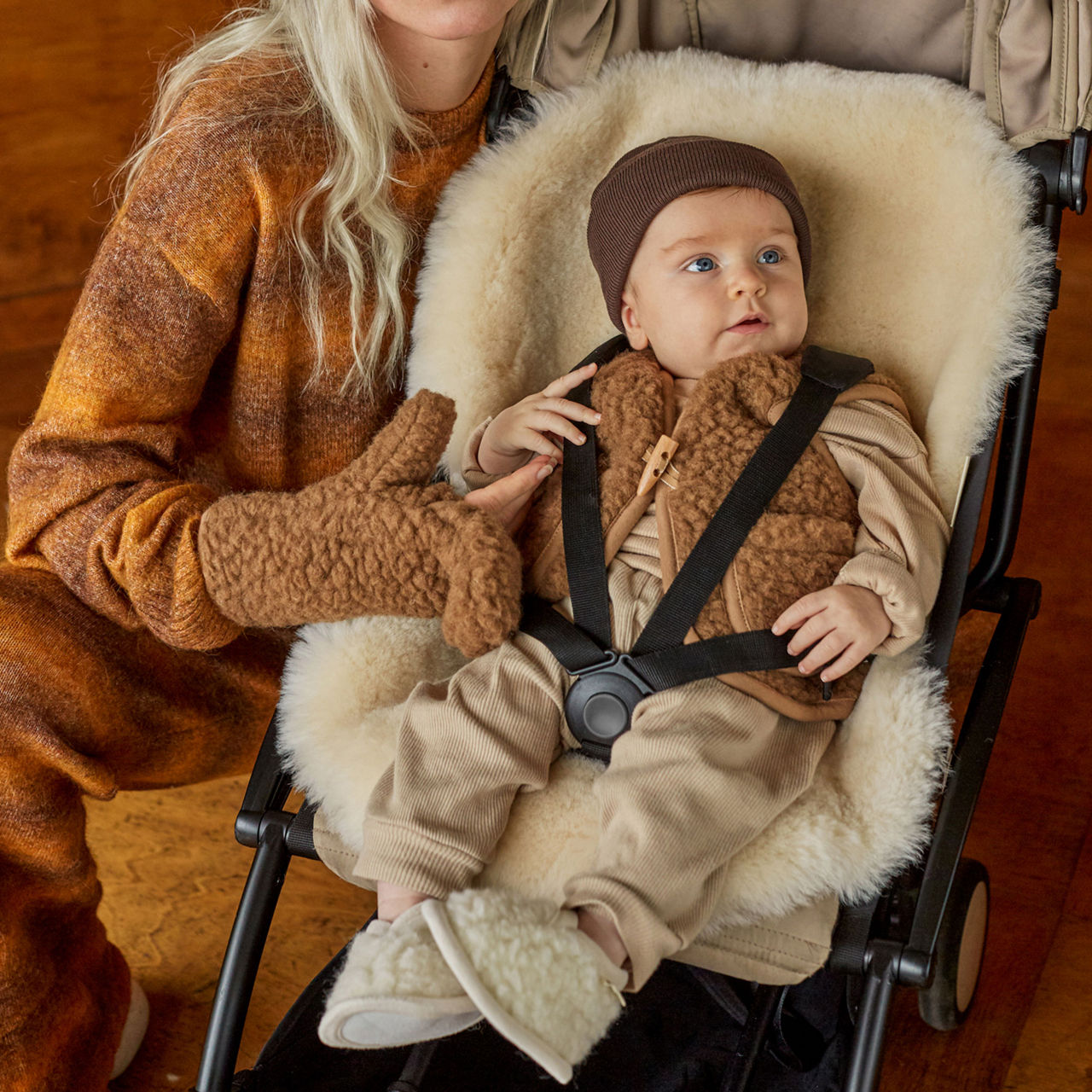 Sheepskin Snuggler Buggy Liner Milk Sheepskin Snuggler Buggy Liner Milk