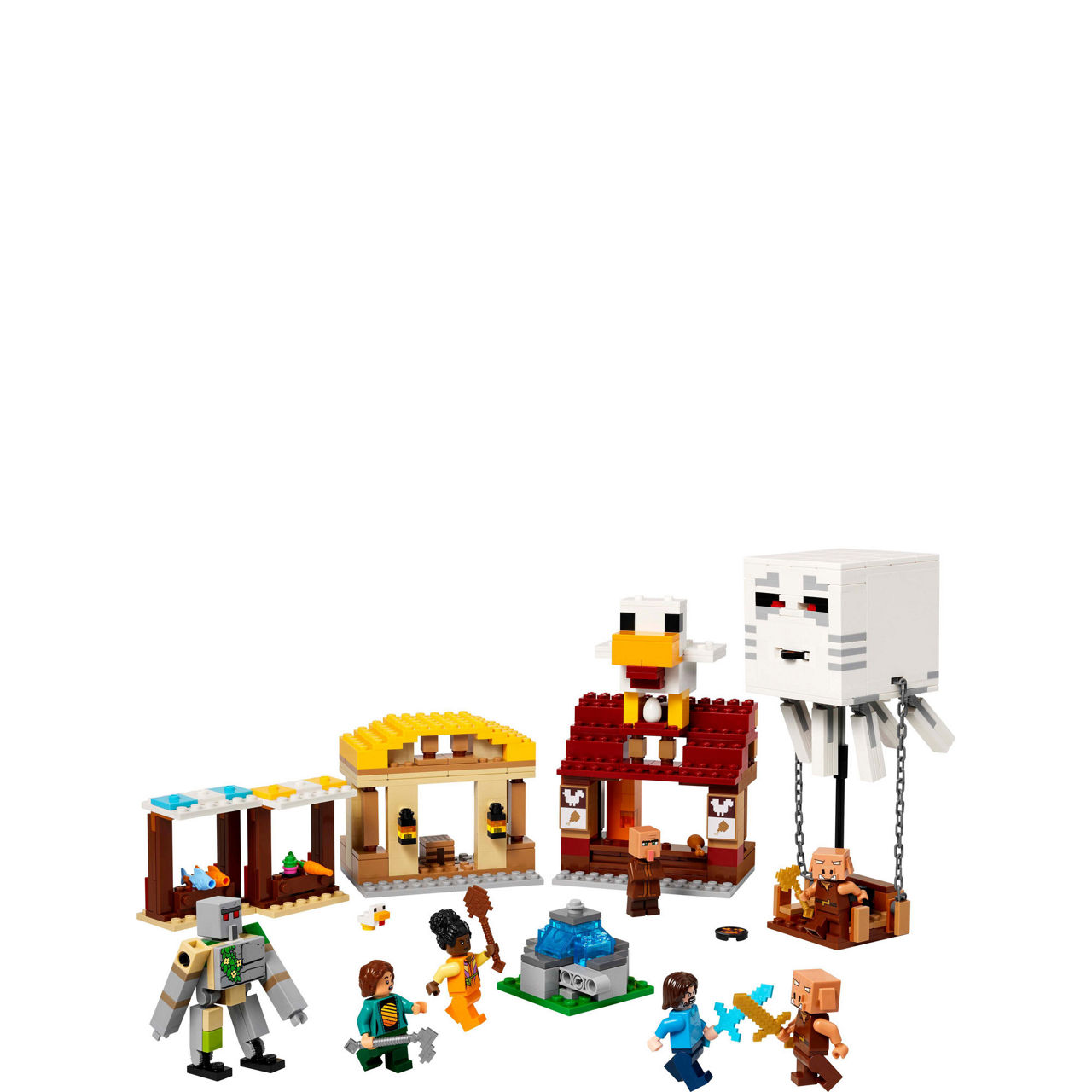 Minecraft The Ghast Balloon Village Attack Set