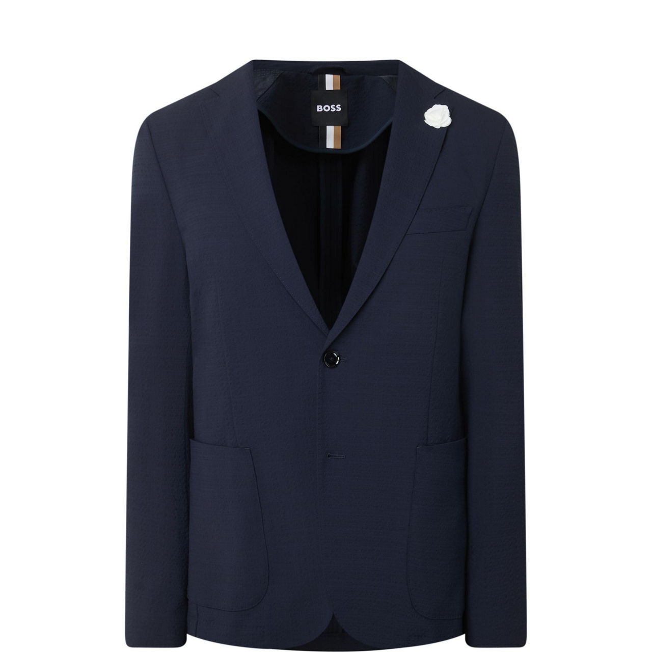 Hanry Seersucker Single-Breasted Blazer