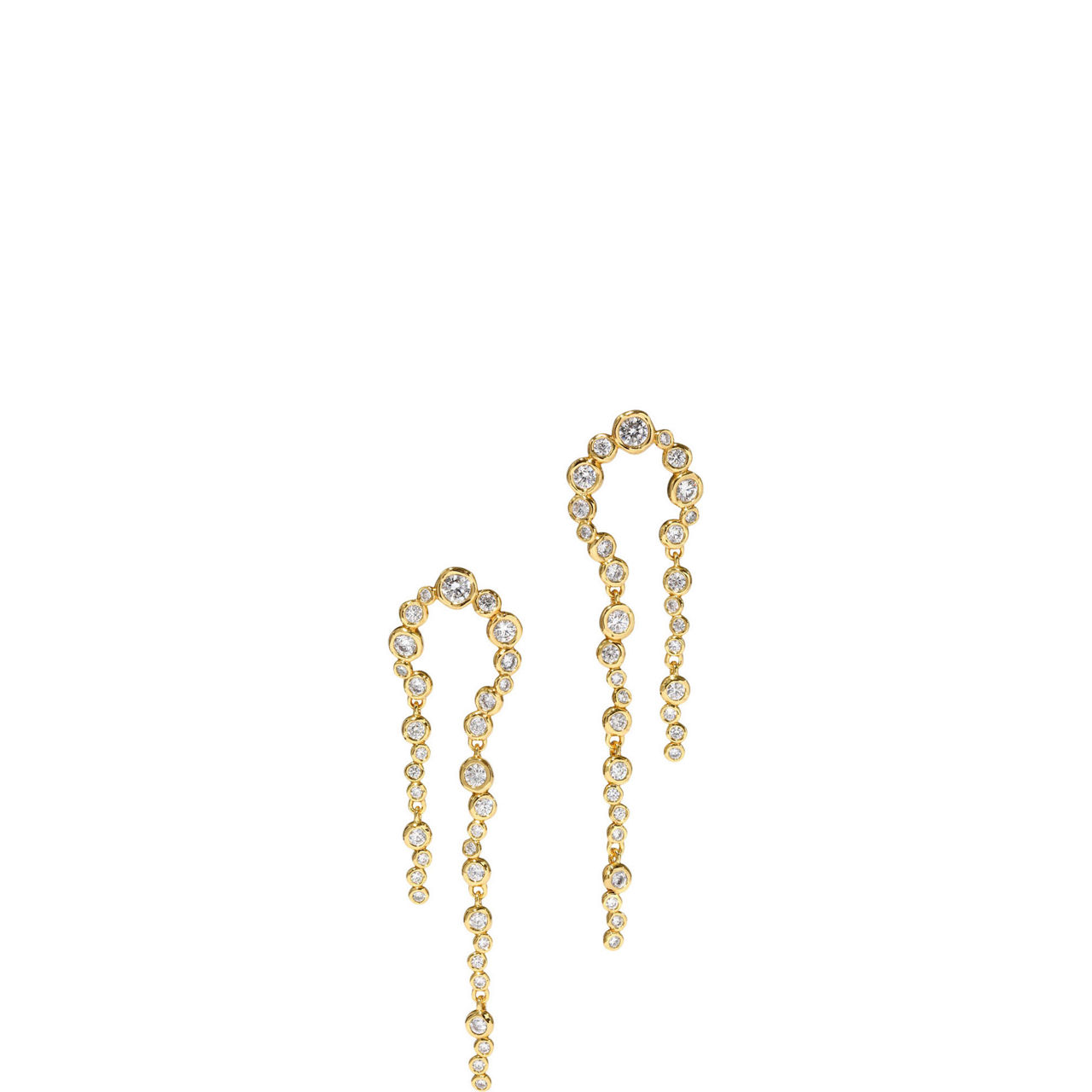 Asterales Arched Long Drop Earrings