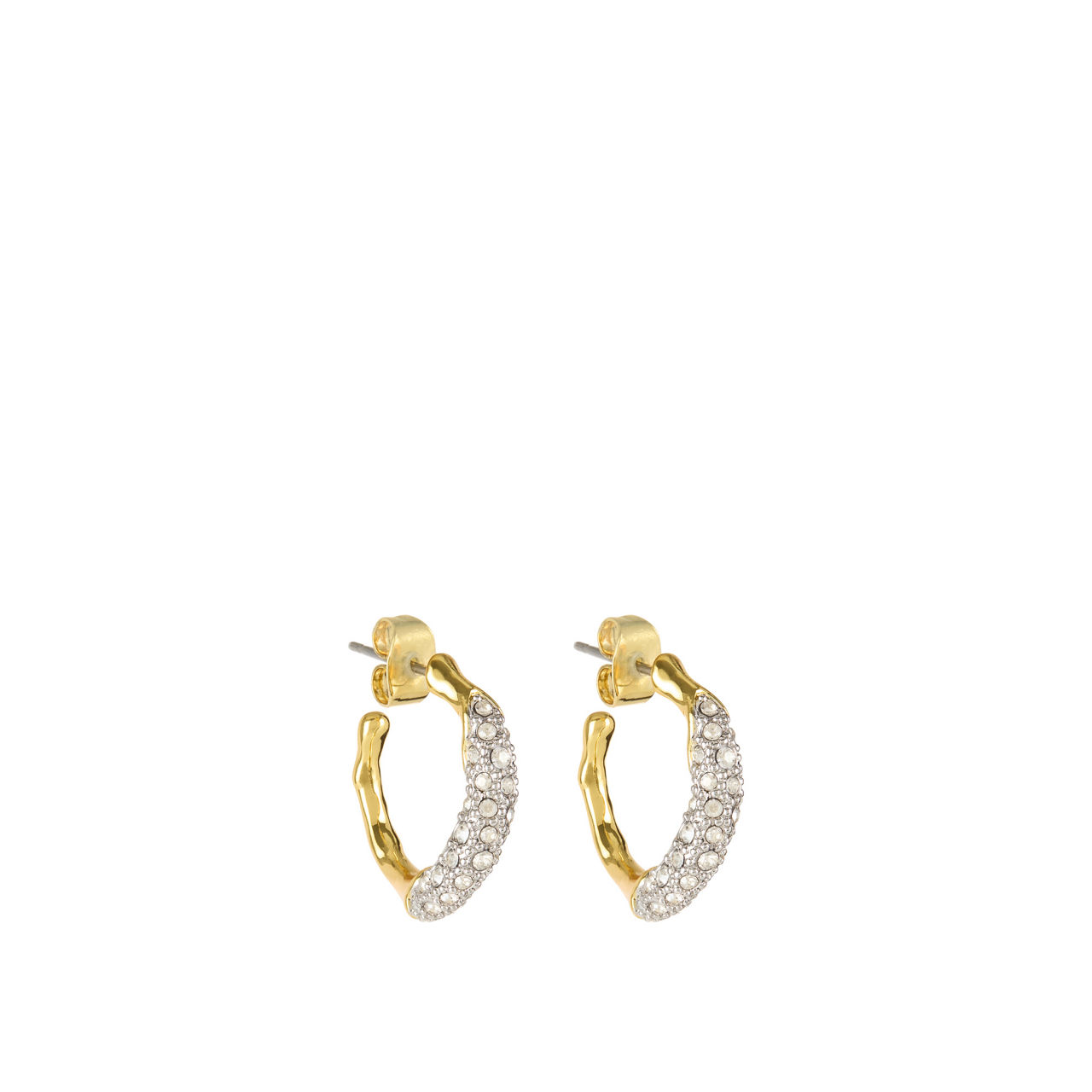 Solanales Crystal Embellished Hoop Earrings