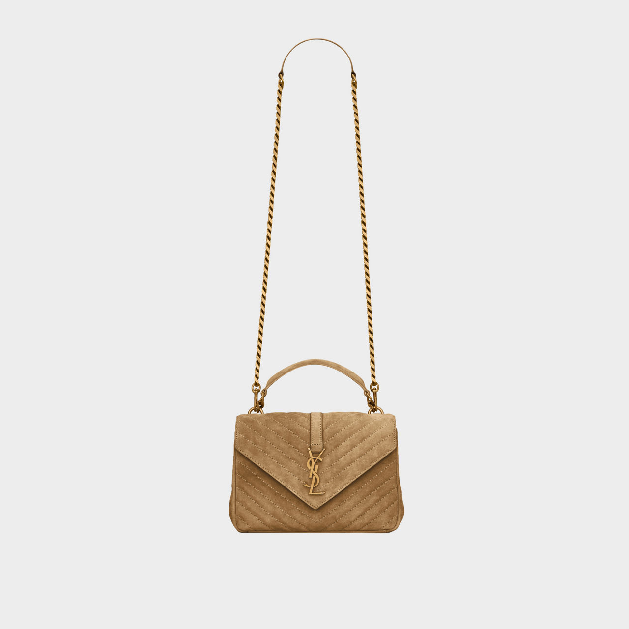 College Quilted Medium Chain Bag