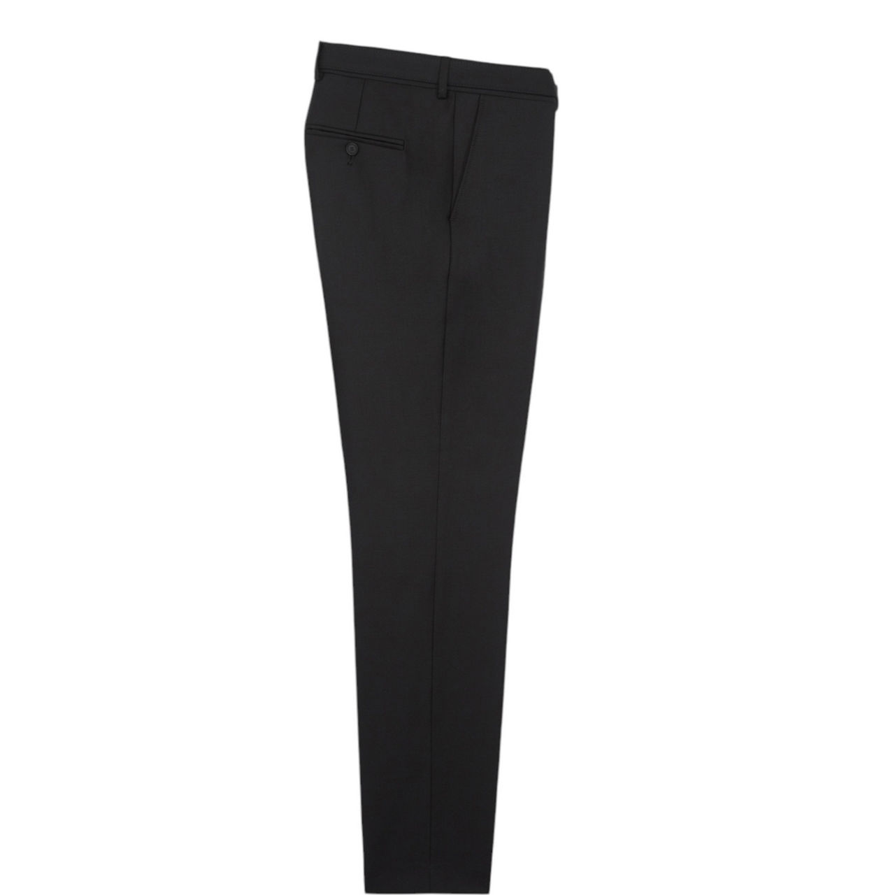 Wool Fitted Suit Trousers