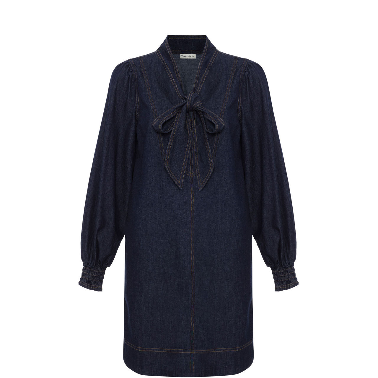 Peggie Bow Denim Dress