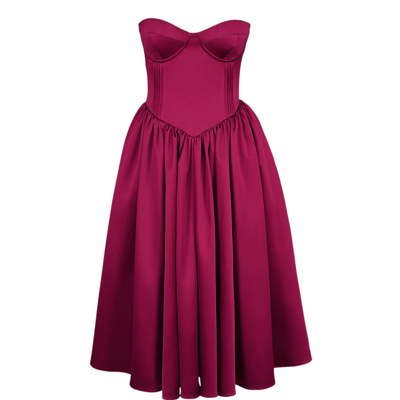 Coco Satin Tulle Flared Dress