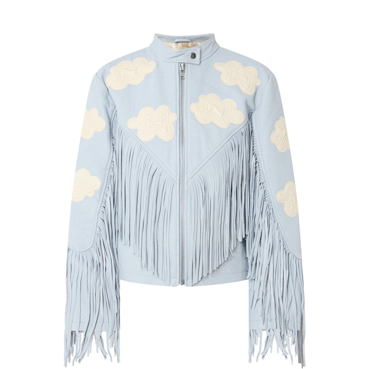 Cloud Fringed Leather Jacket