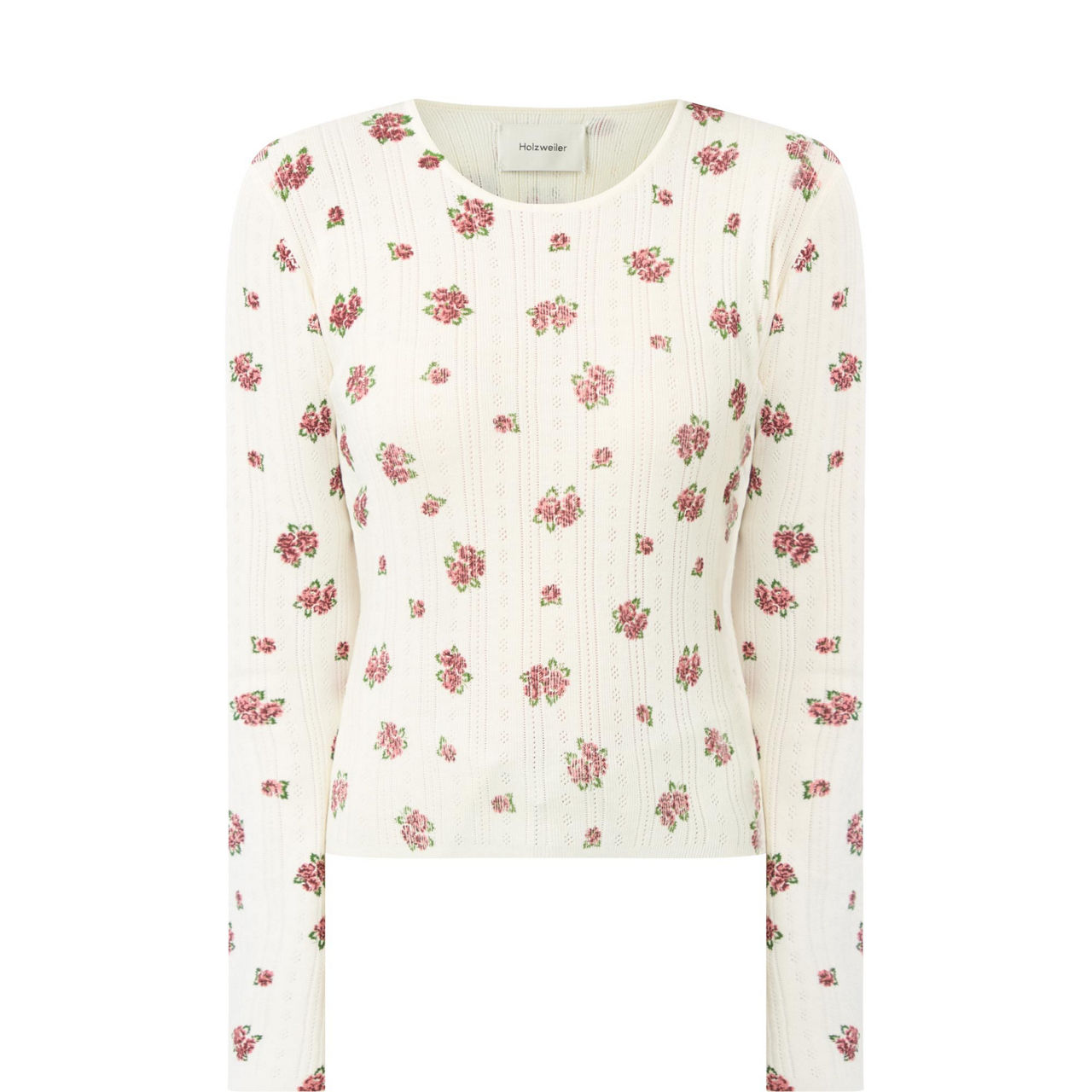 Babba Floral Pointelle Sweater