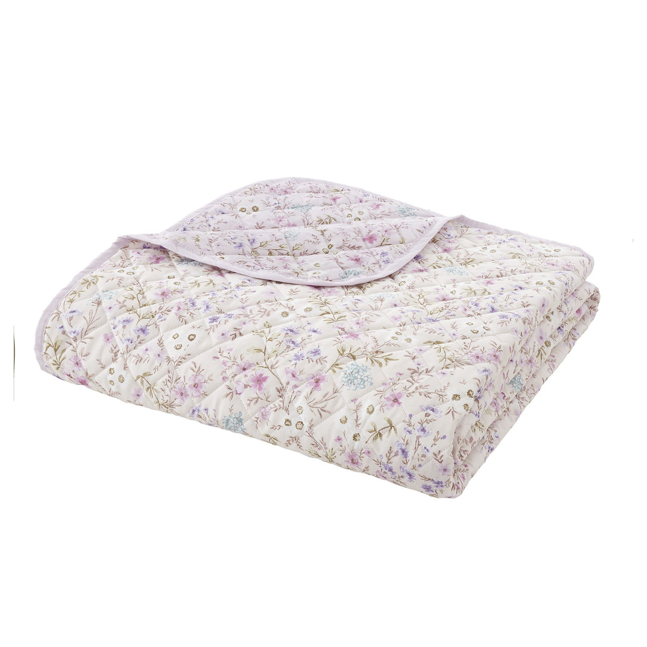 Ditsy Floral Bedspread Lilac