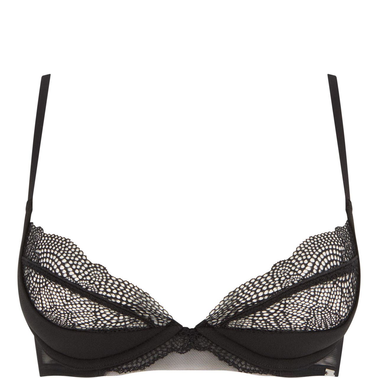 Geometric Lace Plunge Bra
