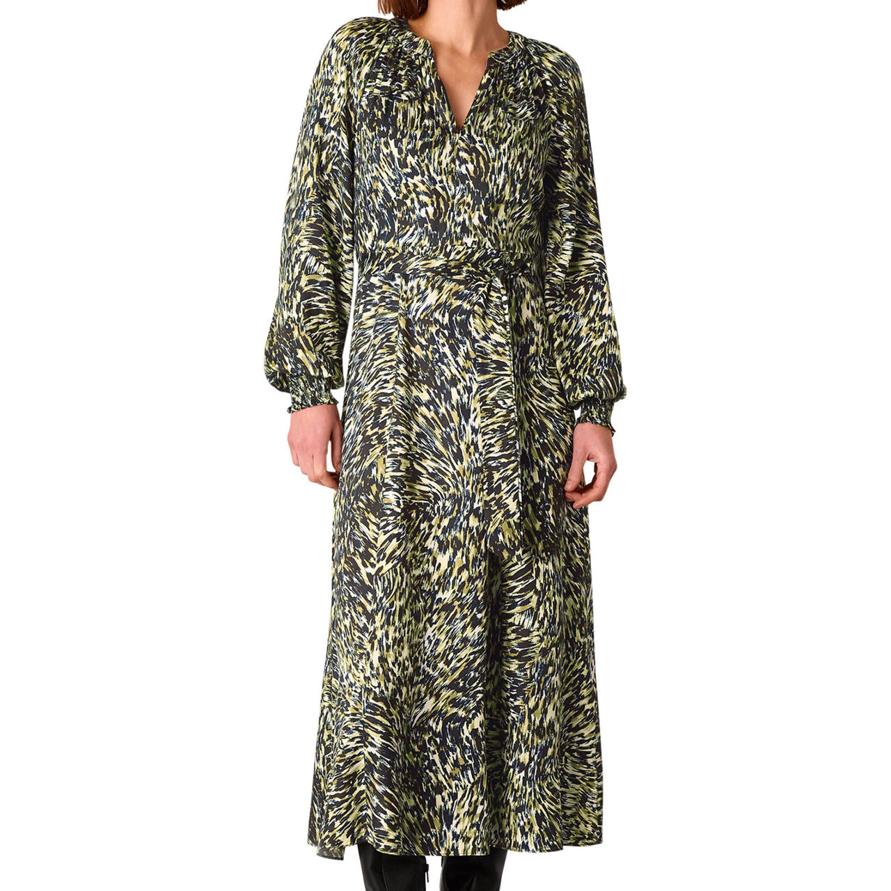 WHISTLES Leopard Swirl Dress WHISTLES Leopard Swirl Dress