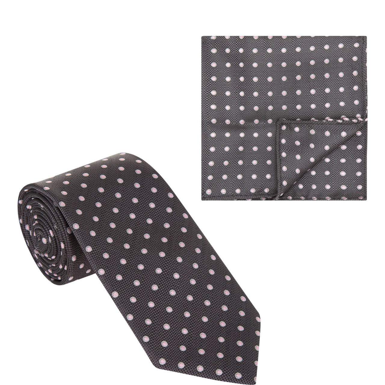 Dotted Textured Tie & Pocket Square