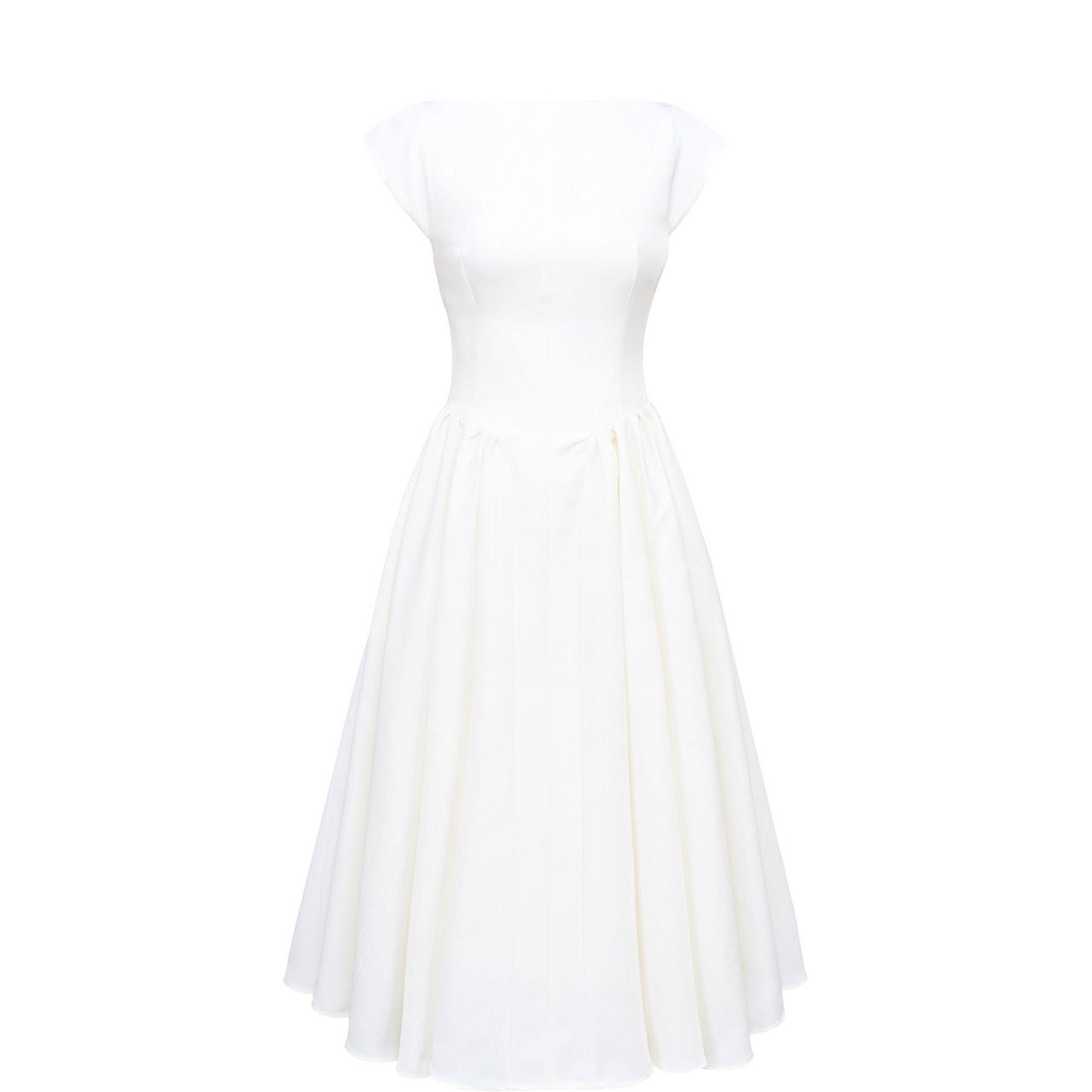 Debutante Moire Satin Flared Dress