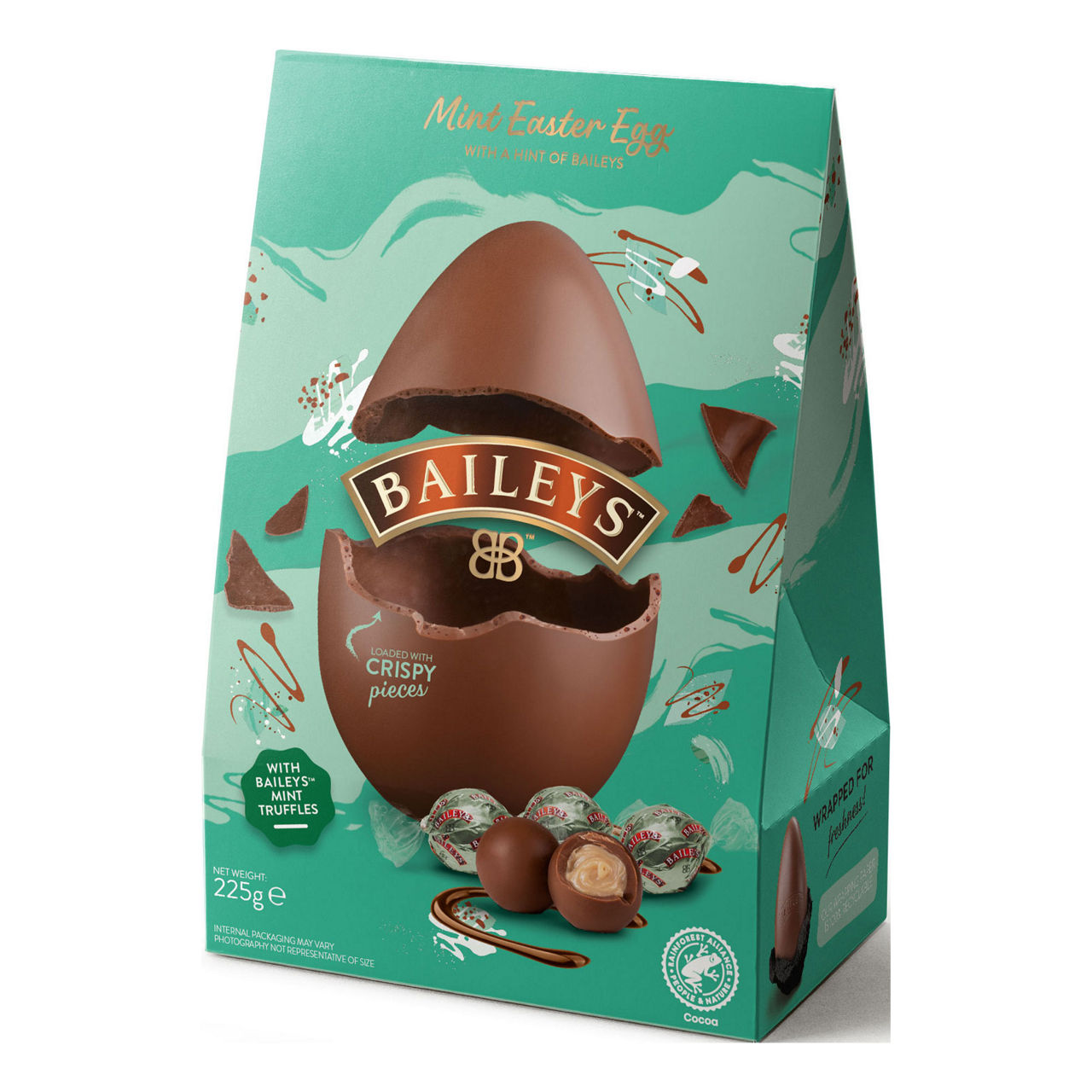 Mint Easter Egg with Mint Flavour Truffles Mint Easter Egg with Mint Flavour Truffles
