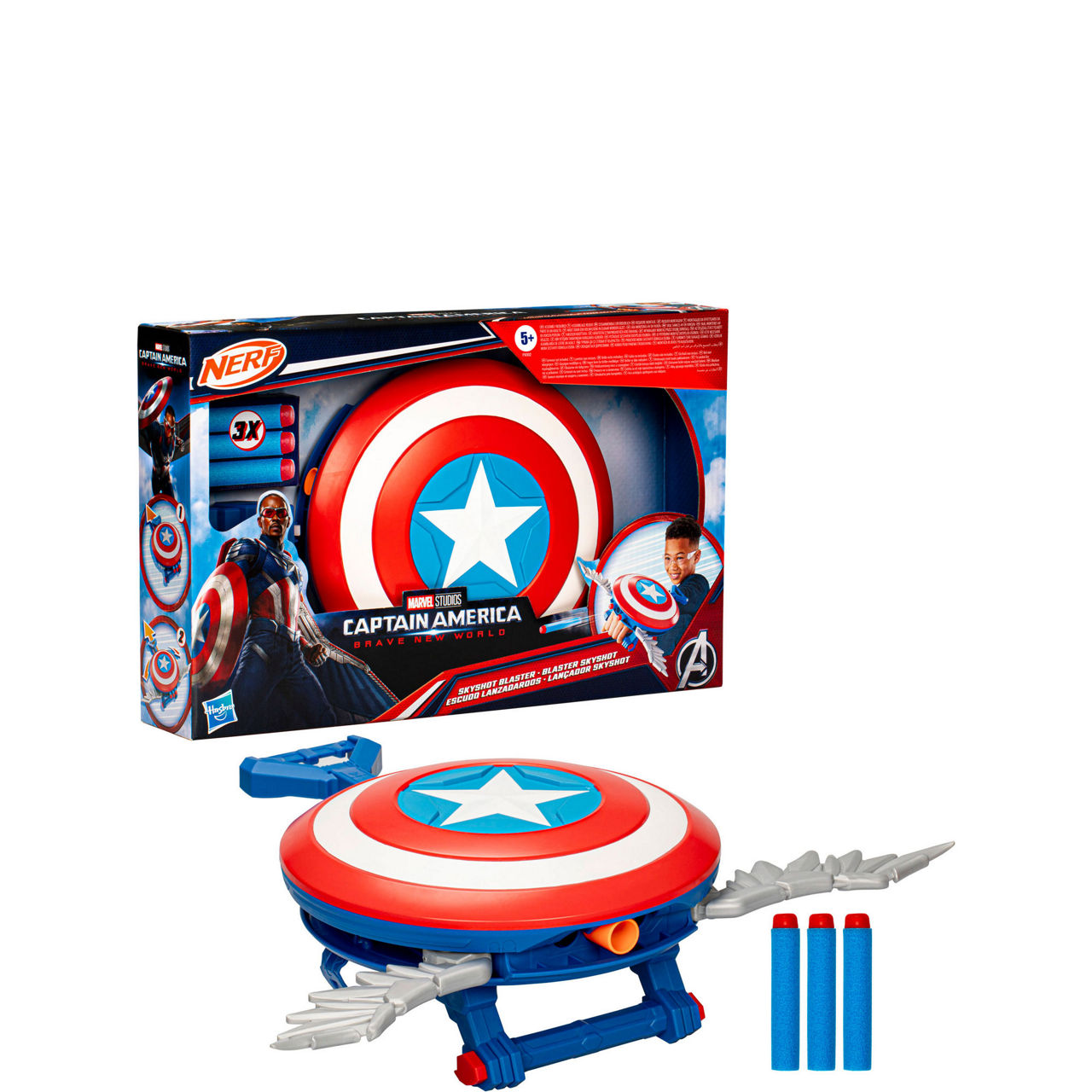 Marvel Studios Captain America Brave New World NERF Skyshot Blaster