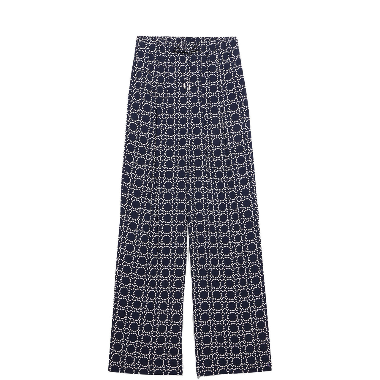 Geometric Printed Wide Leg Trousers