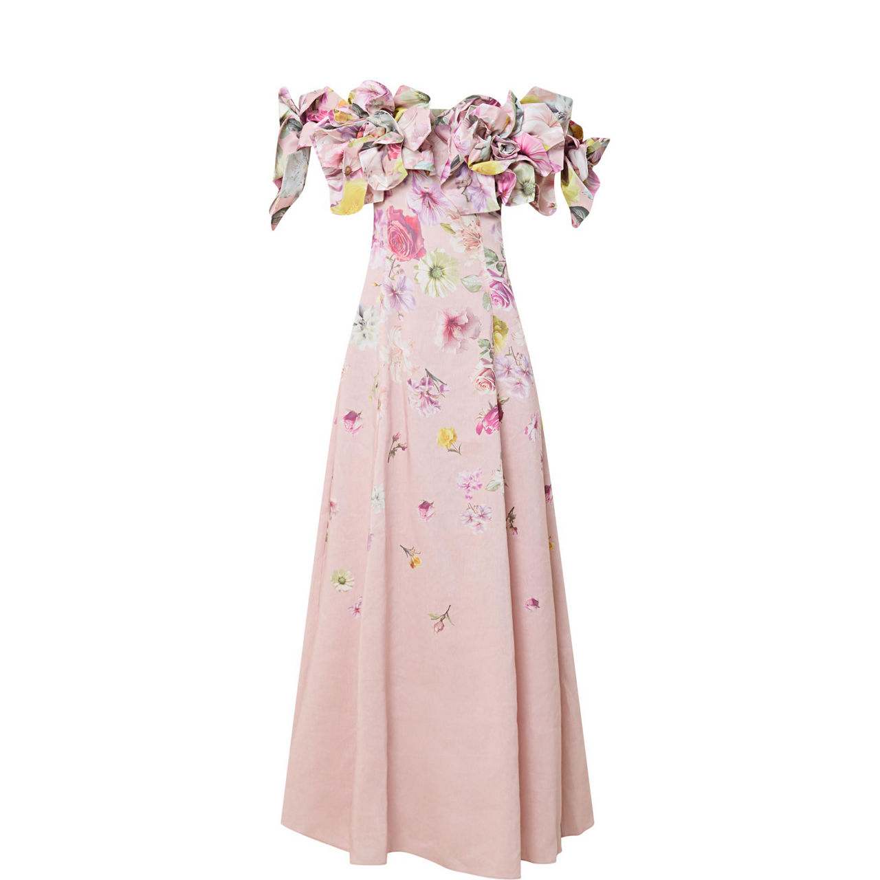 Misha Floral Off-The-Shoulder Dress