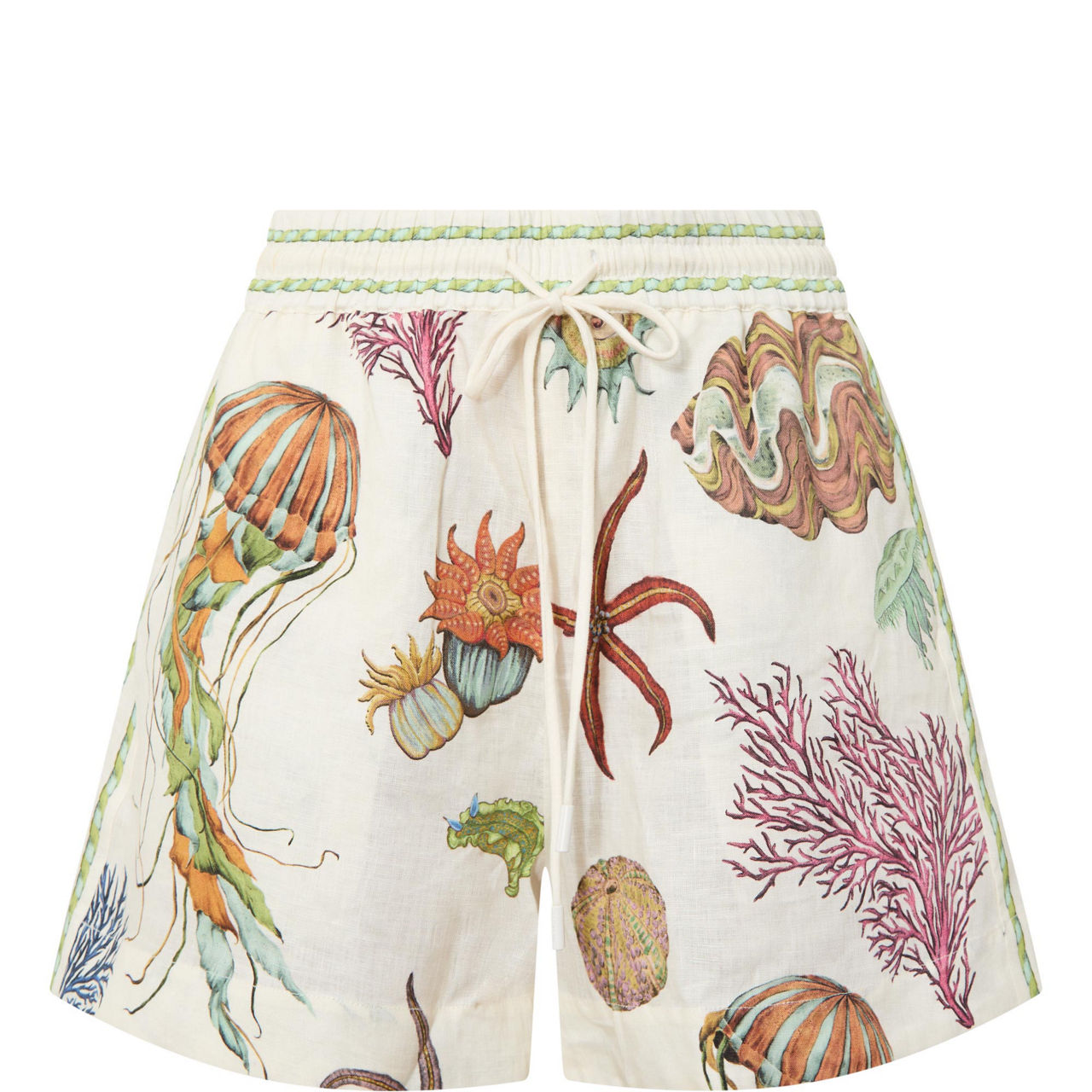 Shell Fish Drawstring Shorts