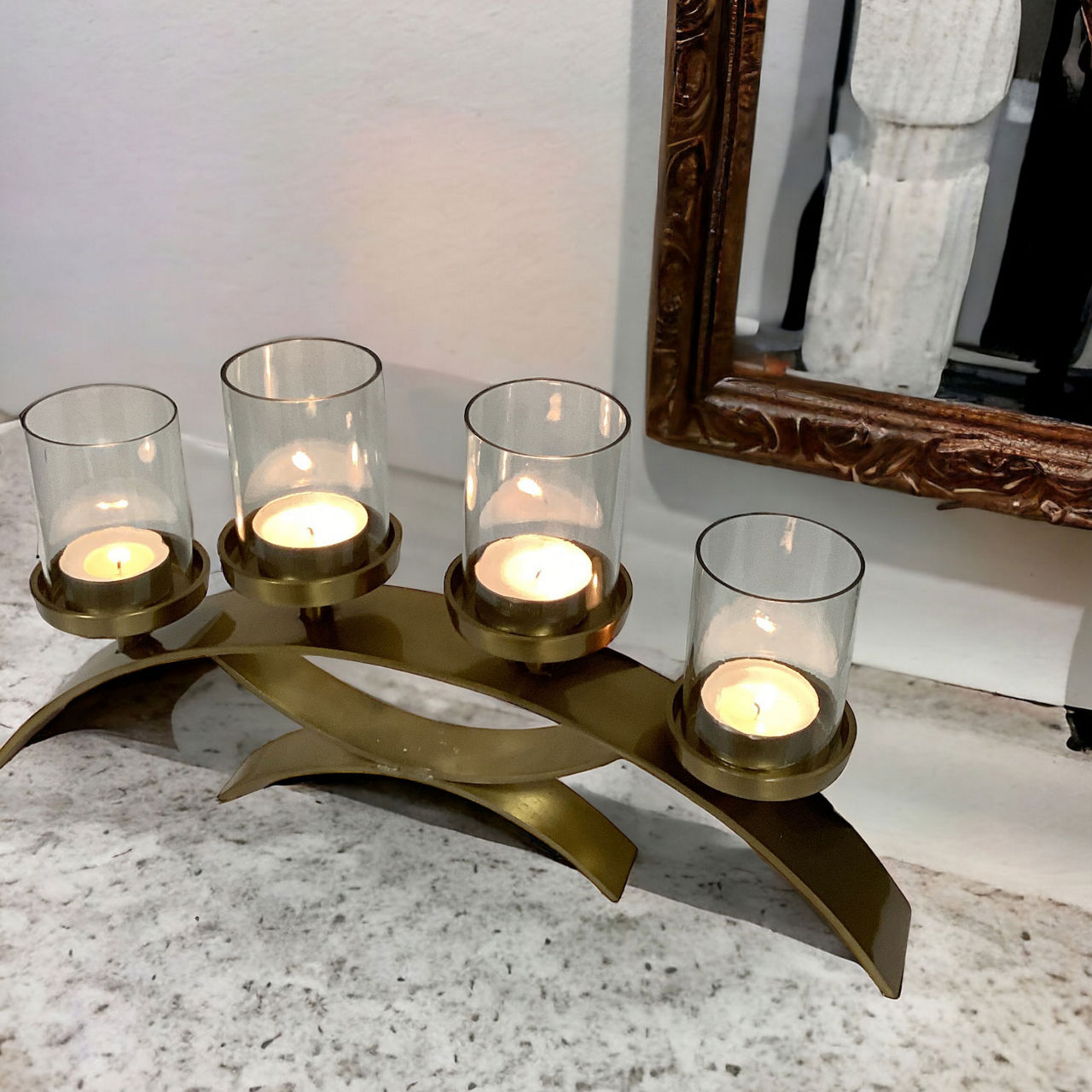 The Arch Candleholder Antique Brass