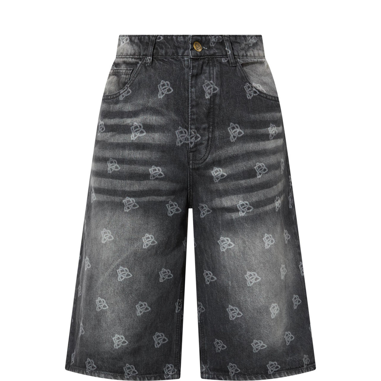 Knot Engraved Straight Leg Shorts