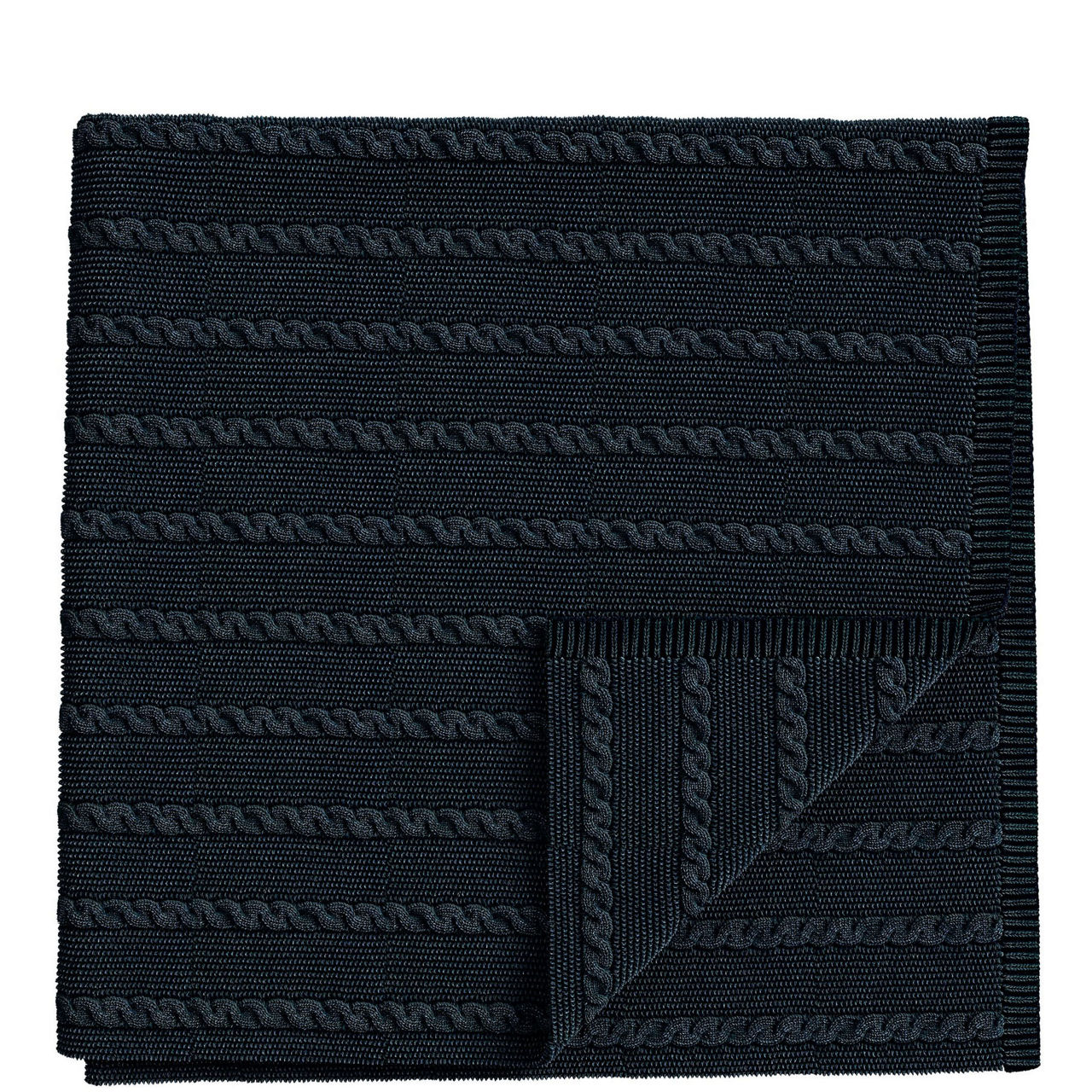 Imara Knitted Throw Navy 150 x 200cm